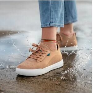 Vessi Tan and Brown Water-Resistant Sneakers
